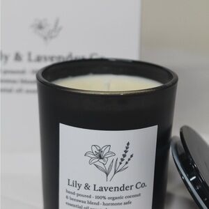 6oz Lily & Lavender scented non toxic organic Candle